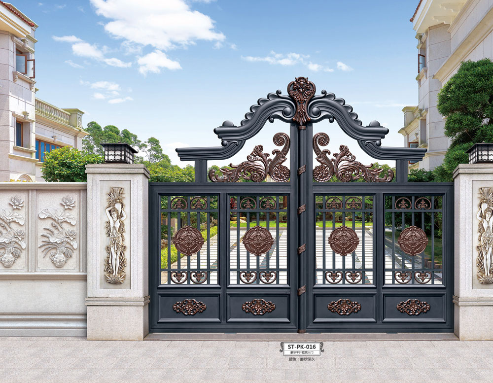ST-PK-016豪華平開(kāi)庭院大門(mén)